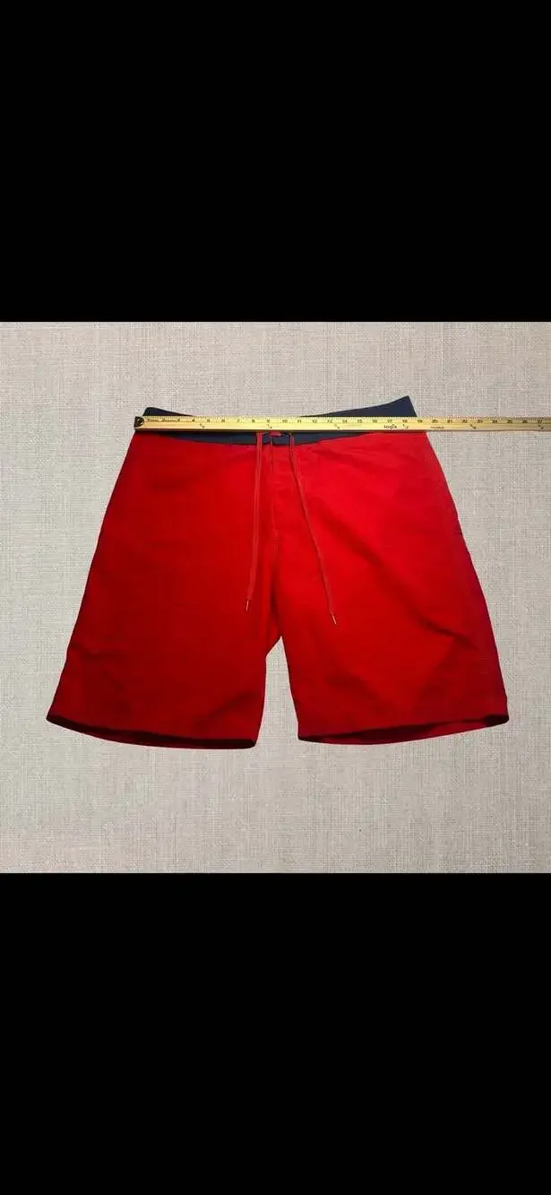 Old Navy California Men’s Board Shorts Red Navy Swim Trunks Size 36 Drawstring